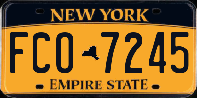 NY license plate FCO7245