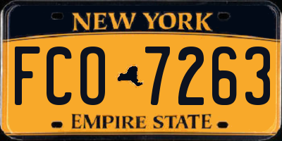 NY license plate FCO7263