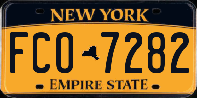 NY license plate FCO7282