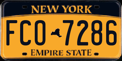 NY license plate FCO7286