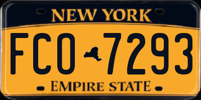 NY license plate FCO7293