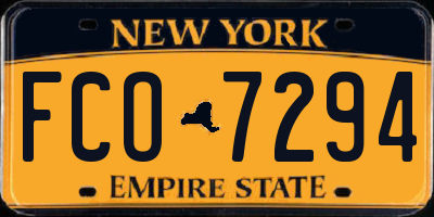 NY license plate FCO7294