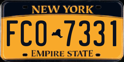 NY license plate FCO7331