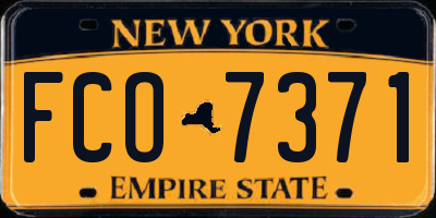 NY license plate FCO7371