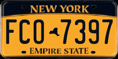 NY license plate FCO7397