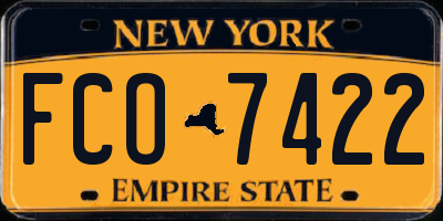 NY license plate FCO7422