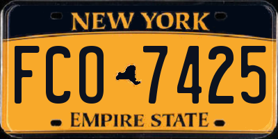 NY license plate FCO7425