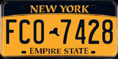 NY license plate FCO7428