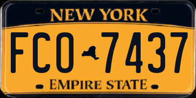 NY license plate FCO7437