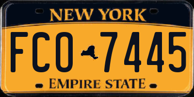 NY license plate FCO7445