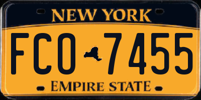 NY license plate FCO7455