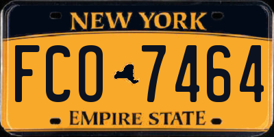 NY license plate FCO7464