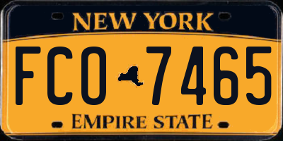 NY license plate FCO7465