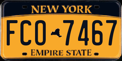 NY license plate FCO7467