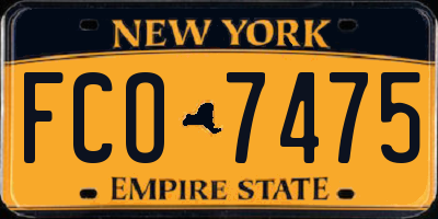 NY license plate FCO7475