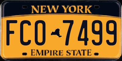 NY license plate FCO7499