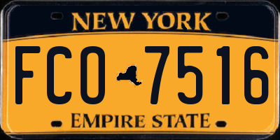 NY license plate FCO7516