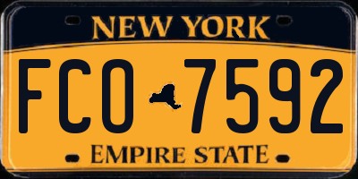 NY license plate FCO7592