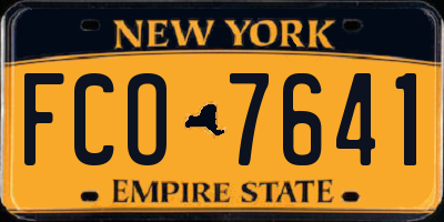 NY license plate FCO7641