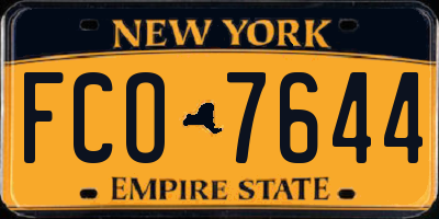 NY license plate FCO7644