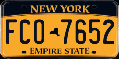NY license plate FCO7652