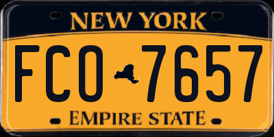 NY license plate FCO7657