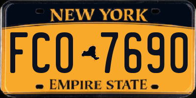 NY license plate FCO7690