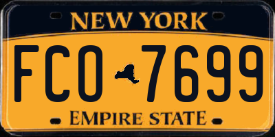 NY license plate FCO7699