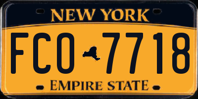 NY license plate FCO7718