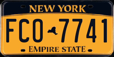 NY license plate FCO7741