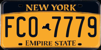 NY license plate FCO7779