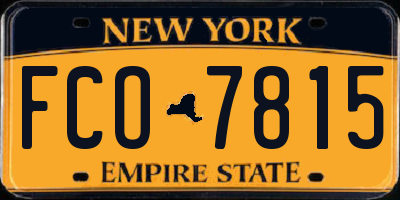 NY license plate FCO7815