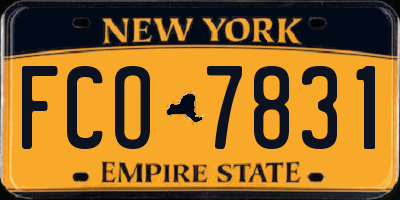 NY license plate FCO7831