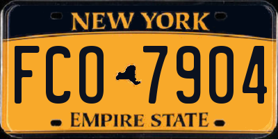 NY license plate FCO7904