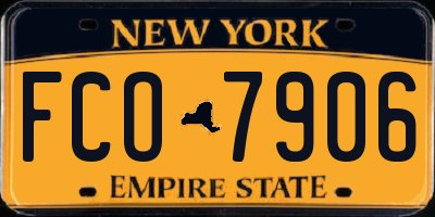 NY license plate FCO7906