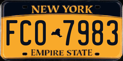NY license plate FCO7983