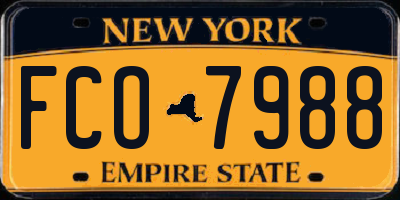 NY license plate FCO7988