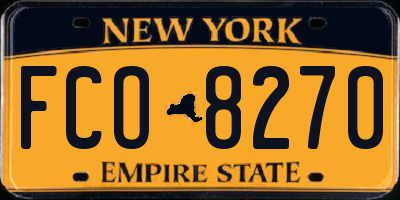 NY license plate FCO8270
