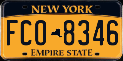 NY license plate FCO8346