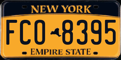 NY license plate FCO8395