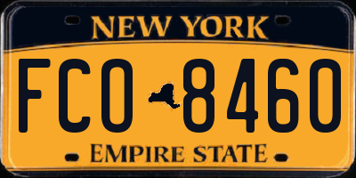 NY license plate FCO8460