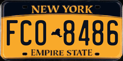 NY license plate FCO8486