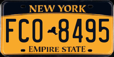 NY license plate FCO8495