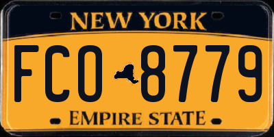 NY license plate FCO8779