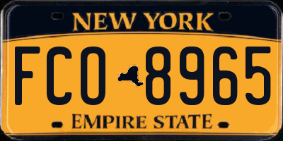 NY license plate FCO8965