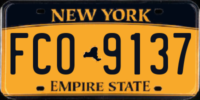 NY license plate FCO9137