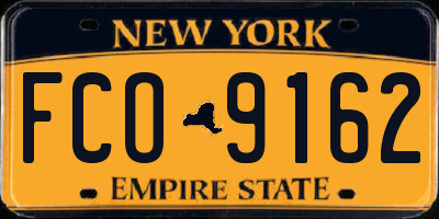NY license plate FCO9162