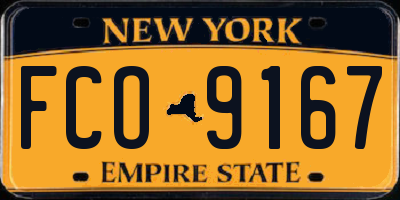 NY license plate FCO9167