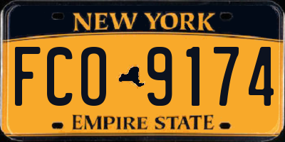 NY license plate FCO9174
