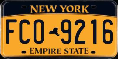 NY license plate FCO9216